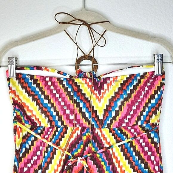 DELIA'S Sleeveless Summer A-line Mini Tube Dress size M Colorful Built-in Bra - Picture 6 of 12